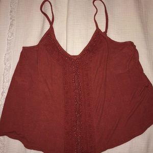 Burgundy tank top